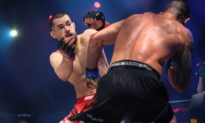 Omar Tugarev kehässä ottelemassa. Omar Tugarev ja Alex Oliveira kohtaavat Beazt Fightissa!